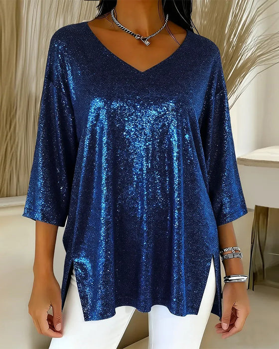 V-Neck Loose Fashion Top