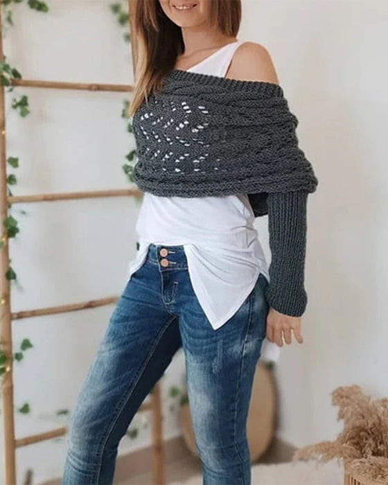 Women's Fashionable Knitted Scarf Shawl