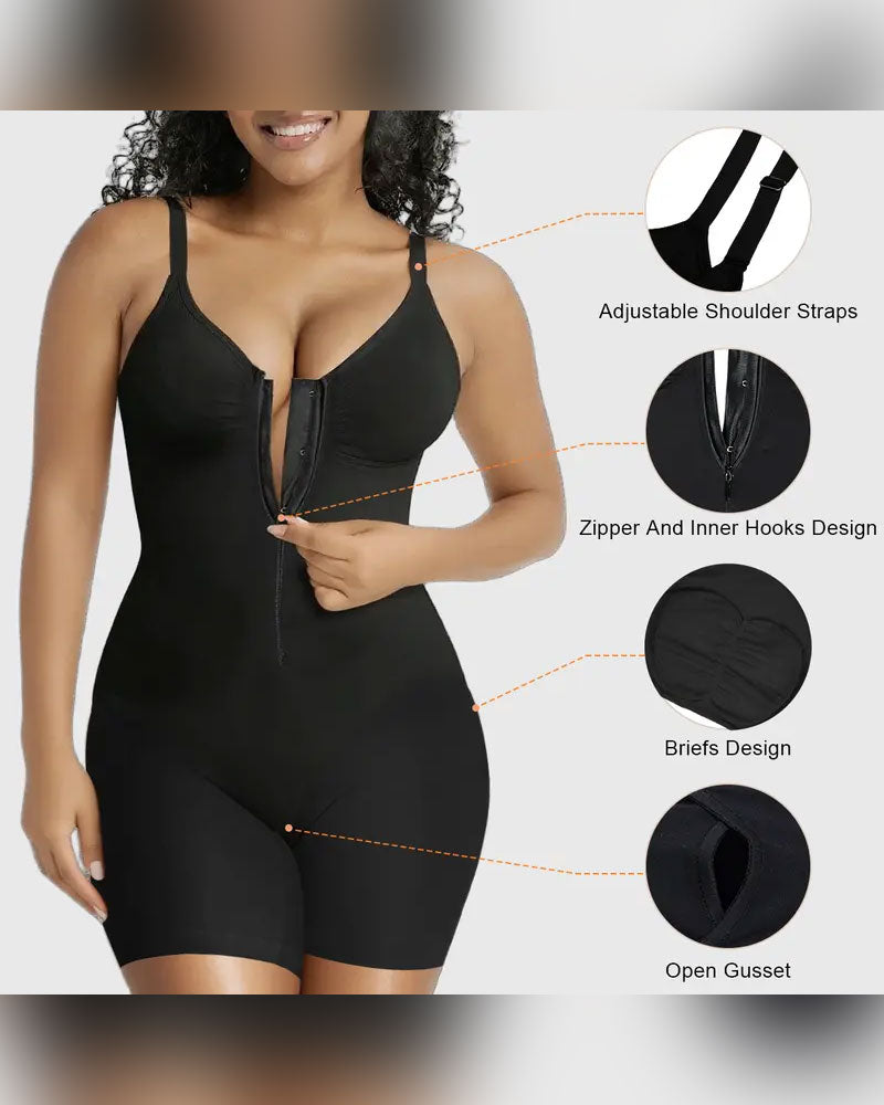 Shapewear for Women Tummy Control Bodysuits Zip-Up Comfort Ultra Stretch Fabric