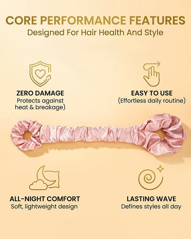 Multi-function Satin Heatless Hair Curler & Hair Tie Non