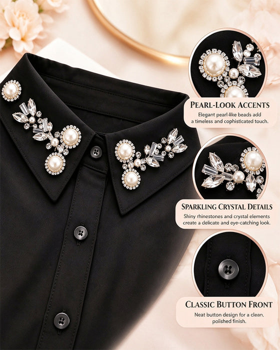 ✨ Jeweled Detachable Collar-Instant Elegance & Effortless Layering