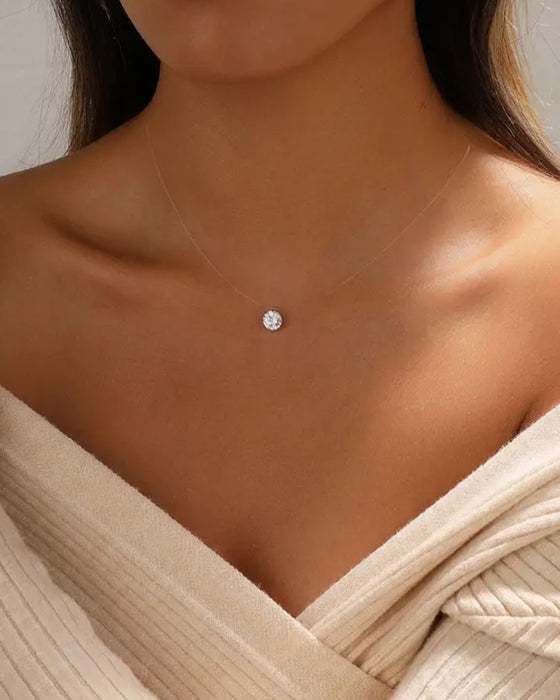 Invisible Simple Pendant Necklace
