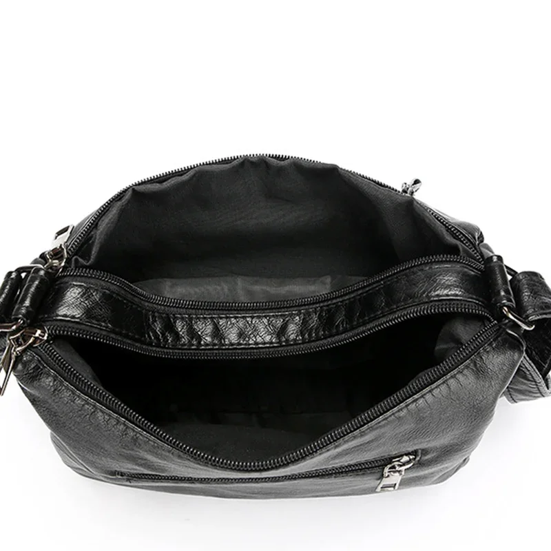 Women's Soft PU Leather Multi-Pocket Crossbody Bag