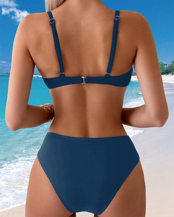 Printed Holiday Style Sexy Two-Piece Bikini