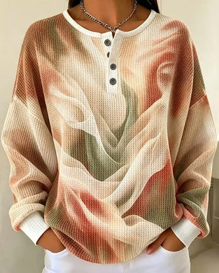 Ombre Print Long Sleeve Sweatshirt