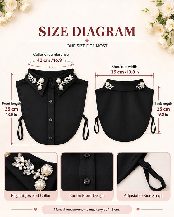 ✨ Jeweled Detachable Collar-Instant Elegance & Effortless Layering