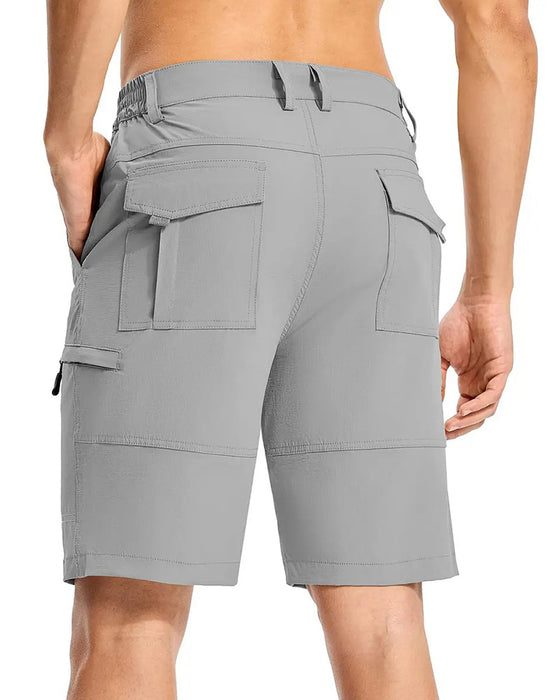 Elastic Waist Pocket Men's Athletic Shorts