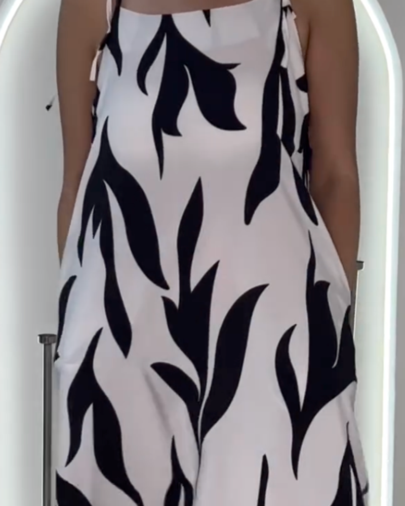 Casual Sleeveless Printed Dress