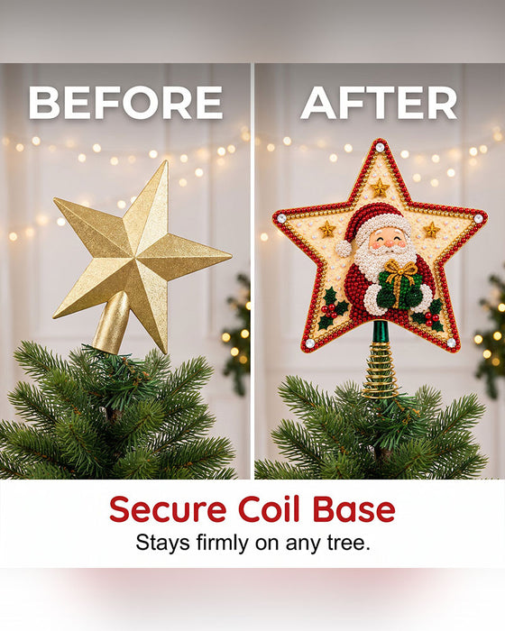 DIY Five-Pointed Star Diamond Painting Christmas Tree Topper