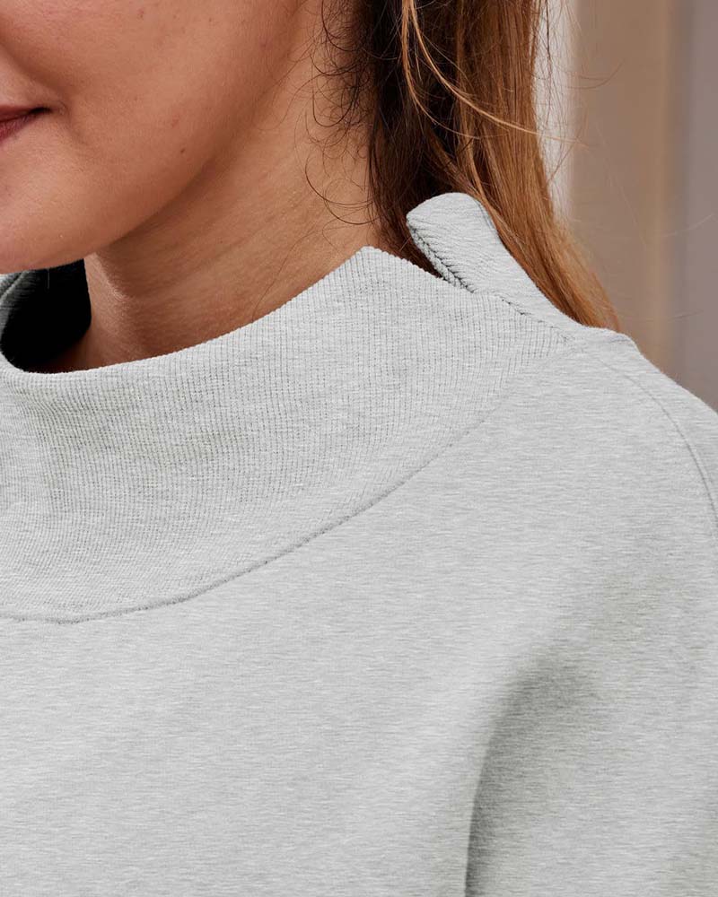 Drop Shoulder Solid Long Sleeve Sweatshirt