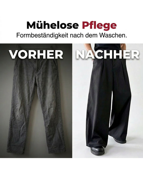 High-Waist Button Fly Wide-Leg Pants