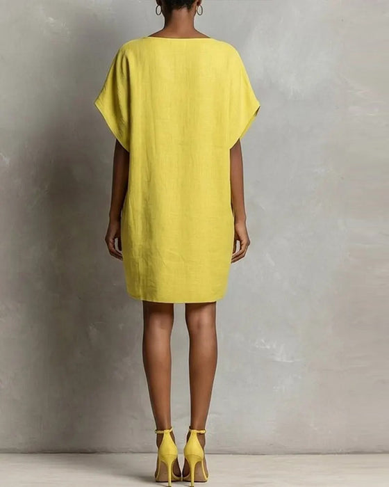 Round Neck Shift Dress