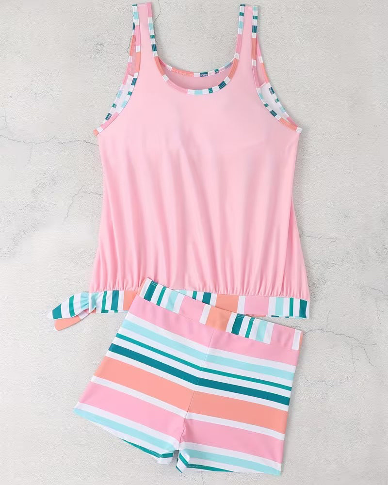 Printed Wide Strap Tankini