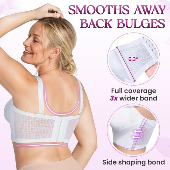 Non-Slip Comfort Strapless Push-Up Bra with Front Buckle