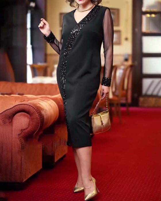 Solid Color Fashionable Straight Dress