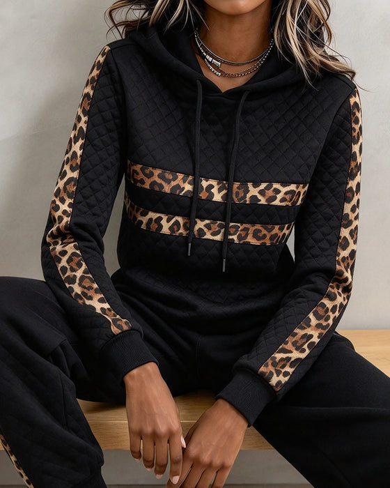 Argyle Leopard Slim Fit Sweatshirt