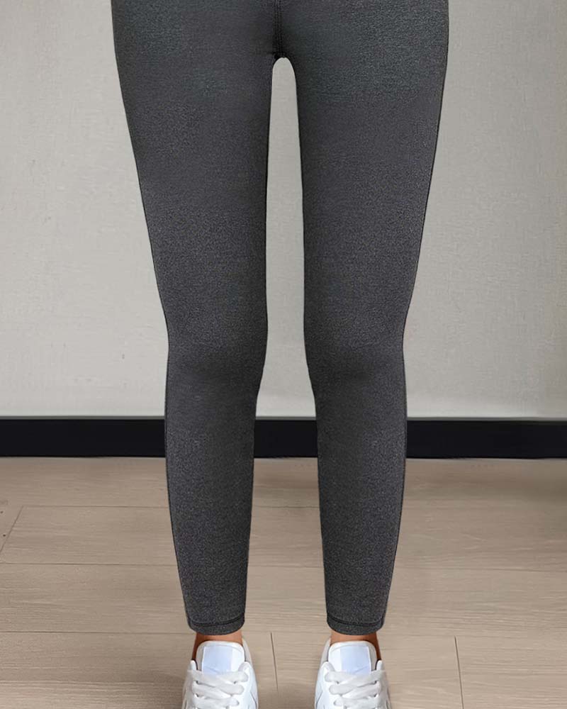 Women's Pocket Solid Skinny Casual Pant