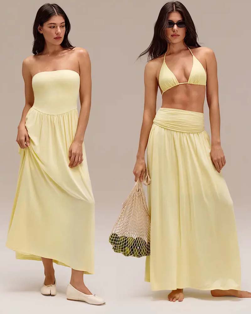 Convertible Strapless Waist-Cinching Dress