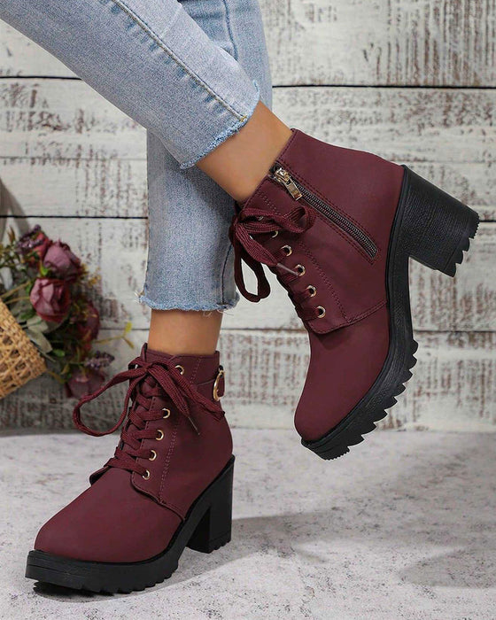 Chunky Platform Ankle Boots