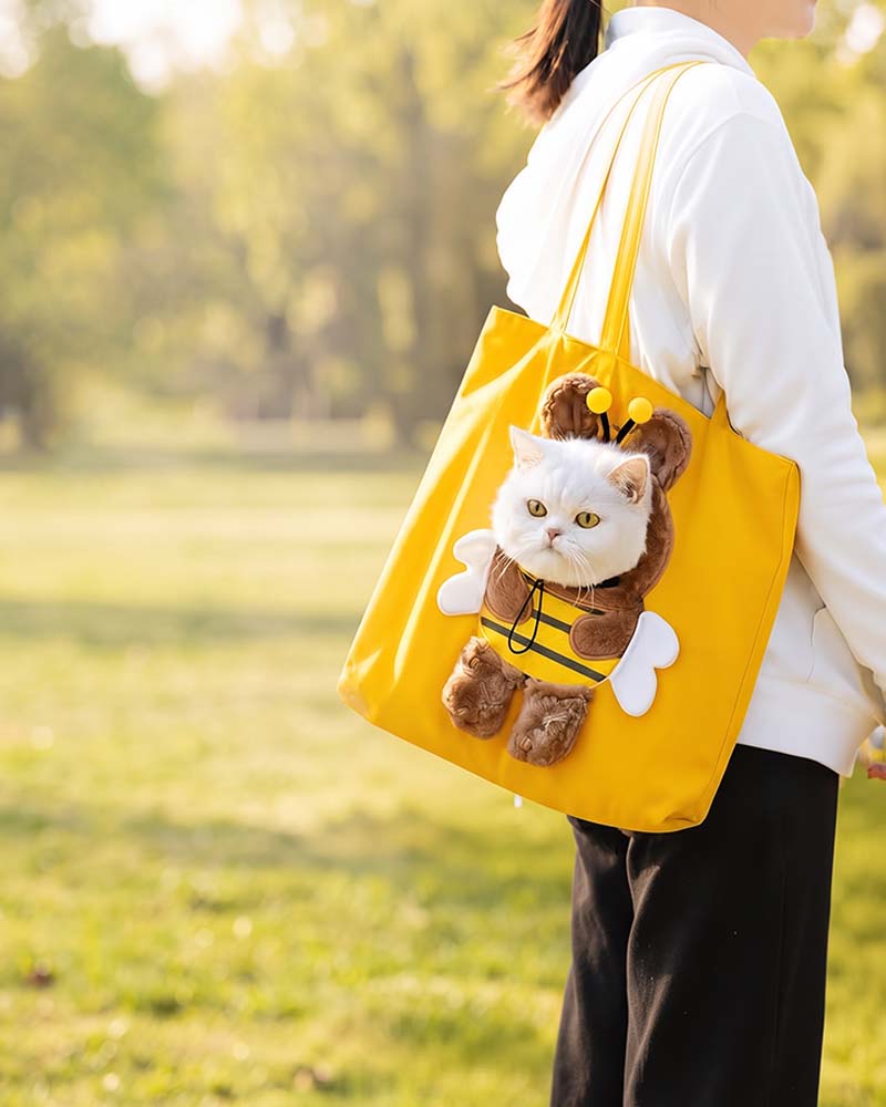 Cute Character Pet Carrier Canvas Tote Bag