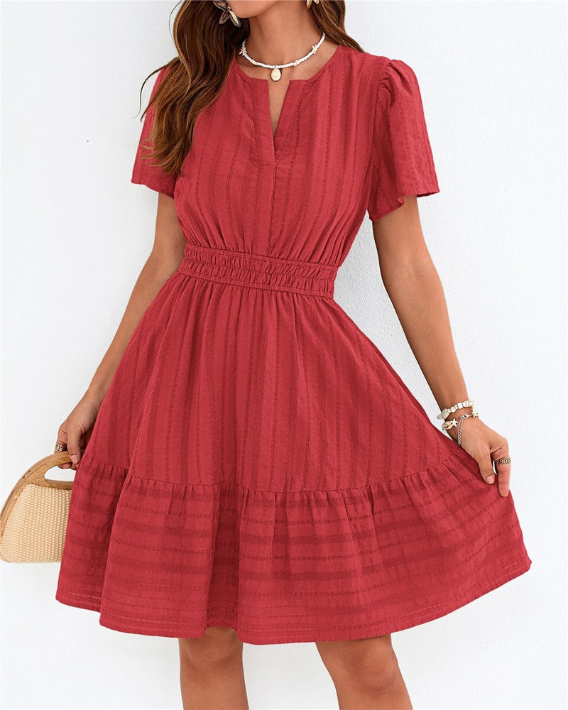 V-Neck A-Line Dress