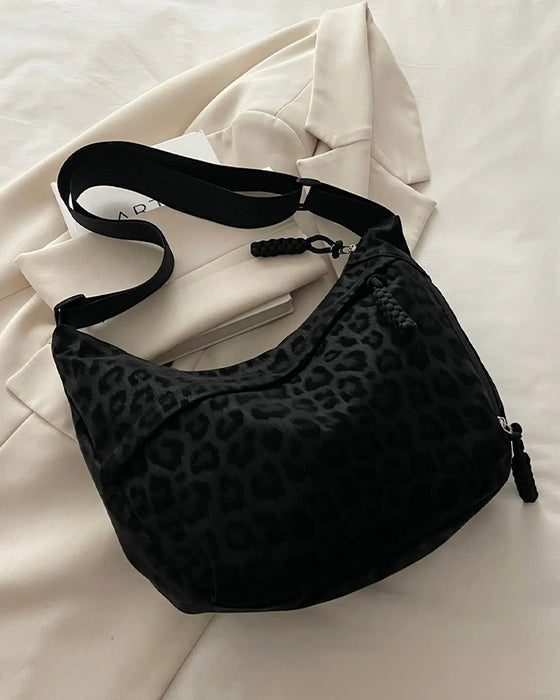 Leopard Print Suede Women's Bag