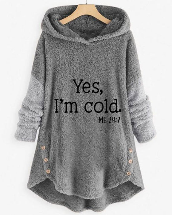 Casual Long Sleeve Hoodie Printed Tunic Top