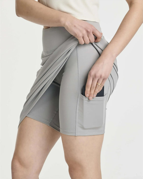 High Waist Solid Color Short Skirt