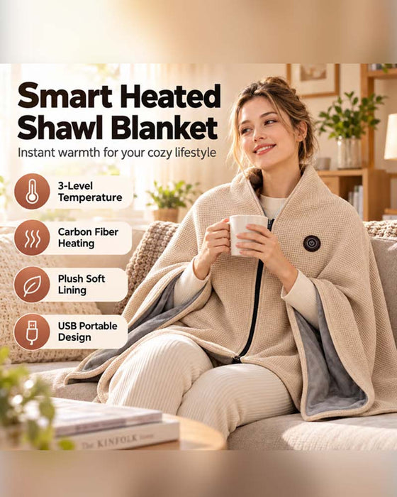 USB Heated Scarf with 3 Heat Levels