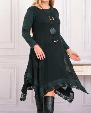 Irregular Round Neck Dress