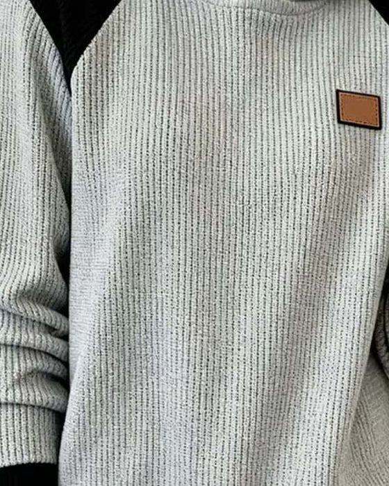Color-Block Casual Women's Hoodie