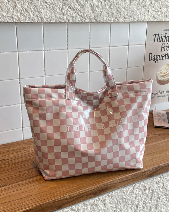 Plaid Large Capacity Handbag