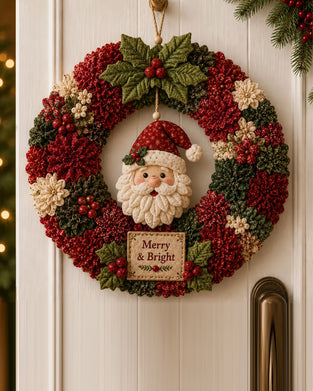 ❄️🎄 3D Fabric Pegging Wreath Craft Kit