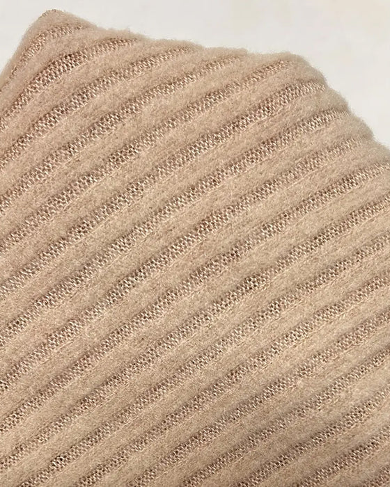 Button-Up Ribbed Brushed Hoodie