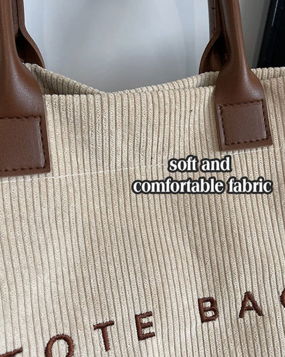 Letter Print Tote Bag