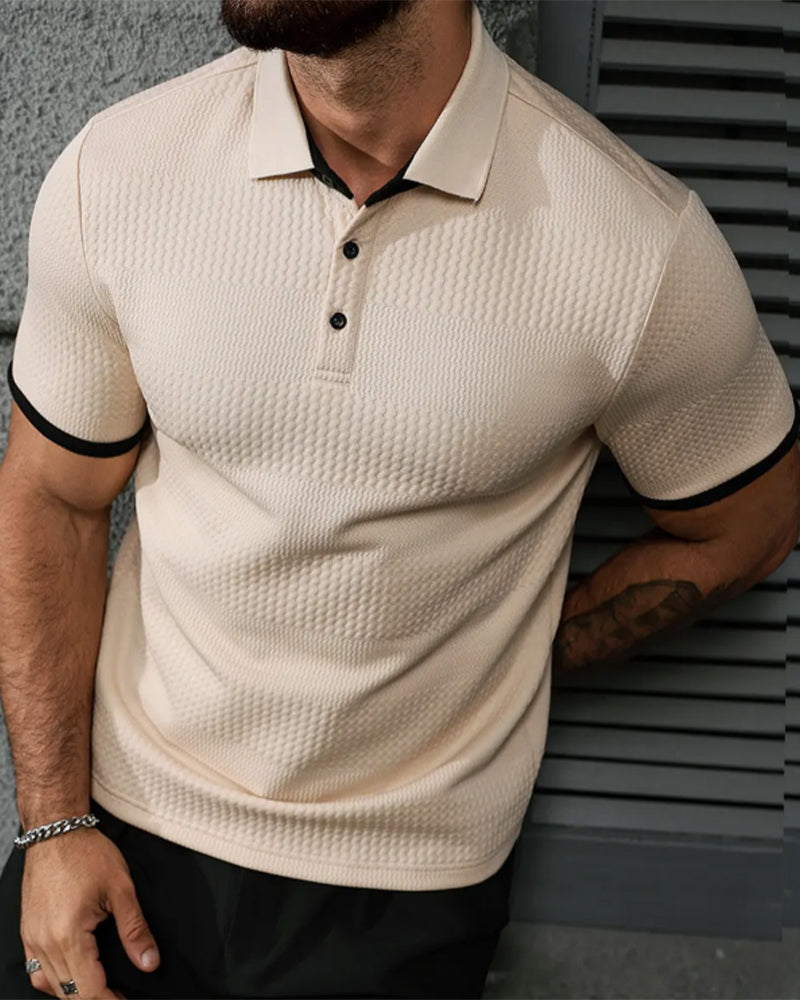 Men's Casual Lapel Short-Sleeved T-Shirt