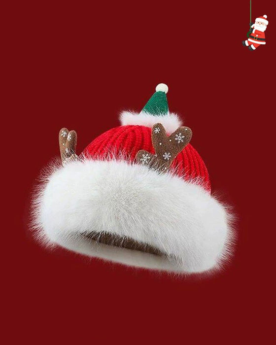 Christmas Style Festival Celebration Joyful Knitted Hat