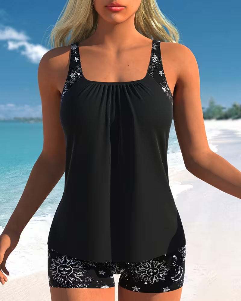 Sun Print Boyshort Tankini