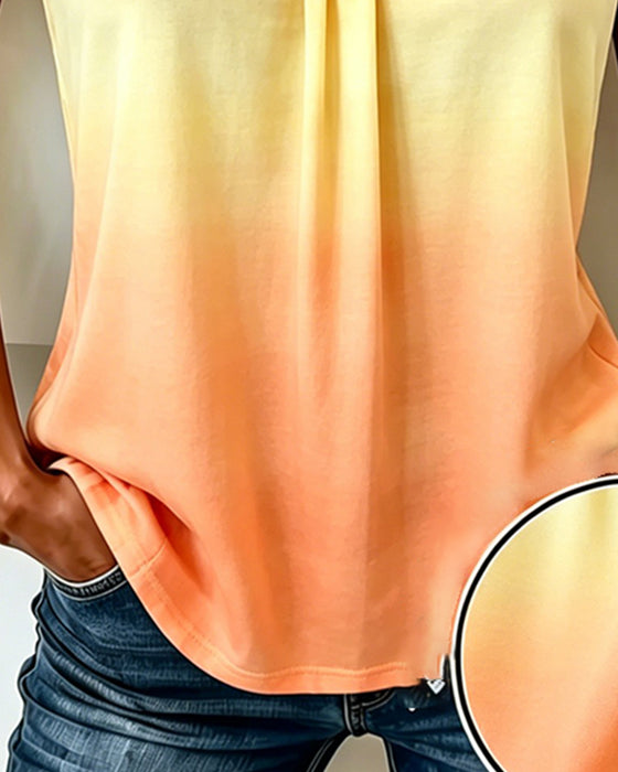 Ombre V-Neck Tank Top