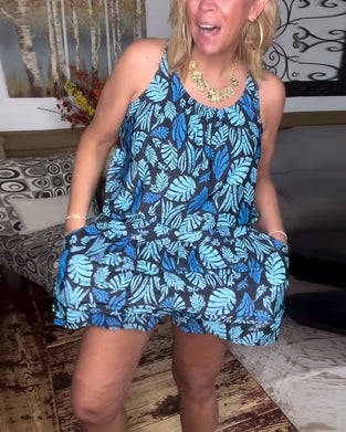 Flesh-Covering Printed One-Piece