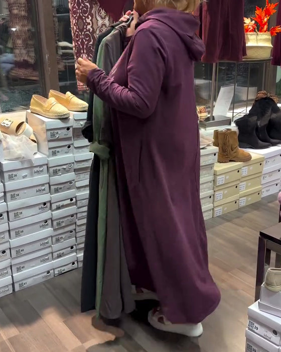 Hooded Printed Sweatshirt Dress