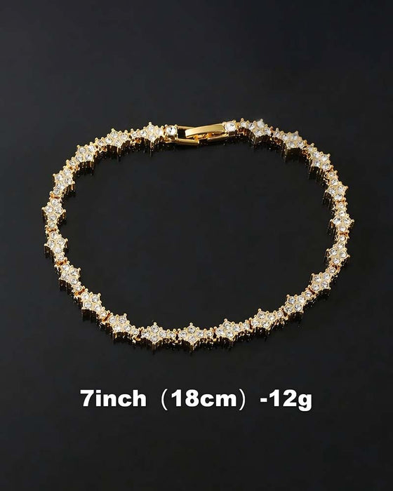 Classic Sparkling Cubic Zirconia Commemorative Bracelet