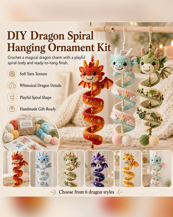 🐉 Beginner-Friendly DIY Set for an Enchanted Dragon Spiral Hanging Ornament | Complete Set Including All Tools and a Step-by-Step Guide 💕