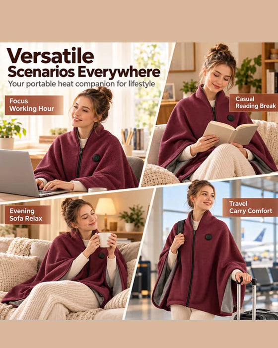 USB Heated Scarf with 3 Heat Levels