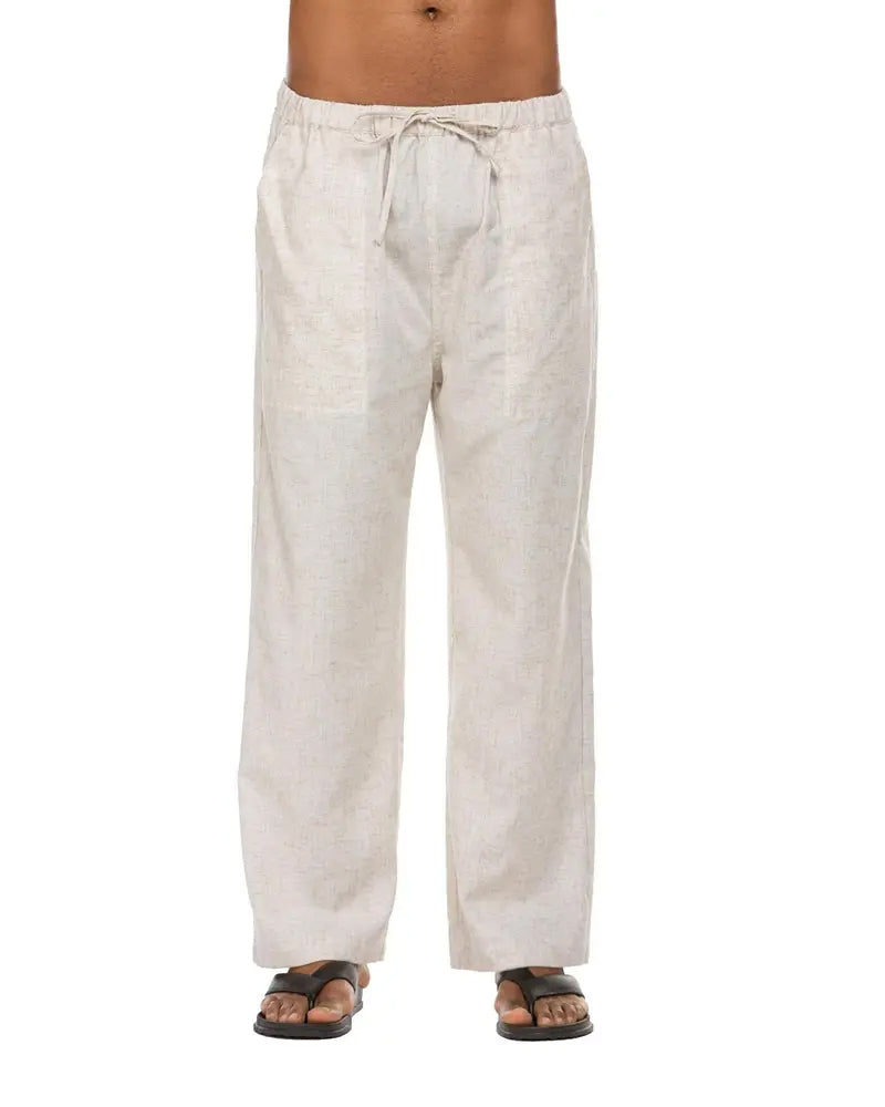 Drawstring Waist Straight-Leg Casual Pants