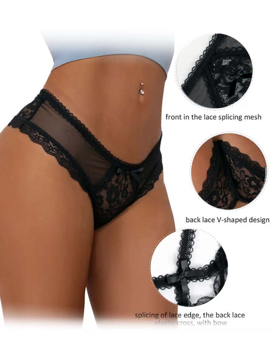 Women's Lace Panty Cotton Soft Comfy Breathable Underwear