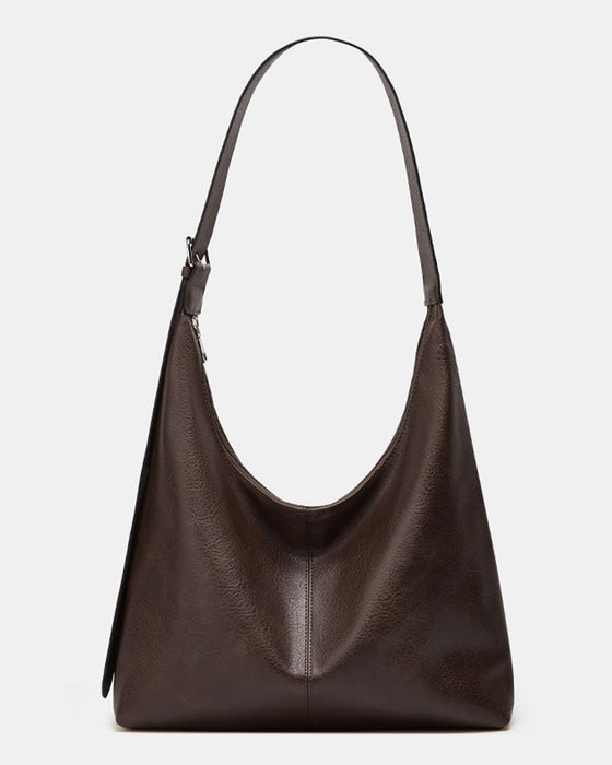 Women's Solid Color PU Leather Shoulder Bag