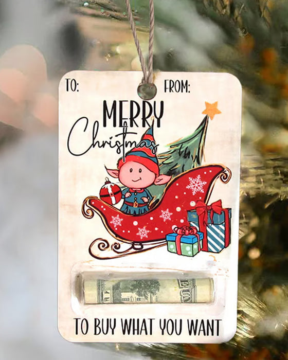 🎅💸 Handcrafted Wooden Money Holders Gift