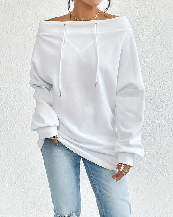 Fashion Solid Color Sweatshirt