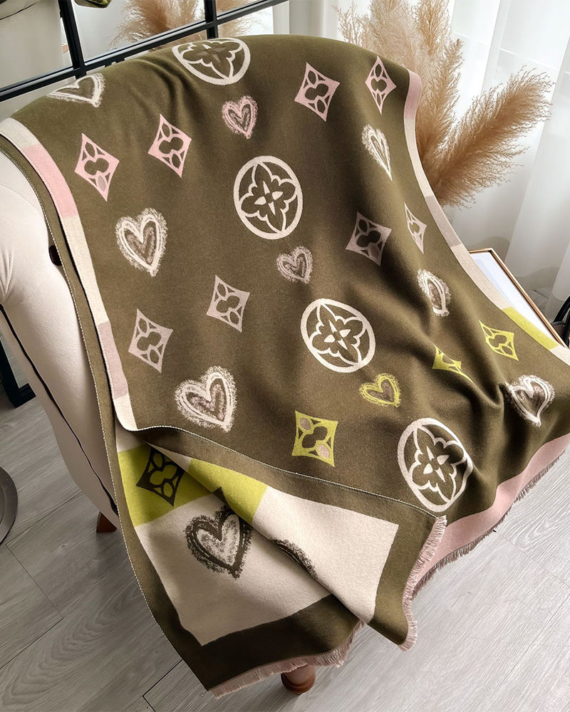 Heart Geometric  Fashion Warm Scarf